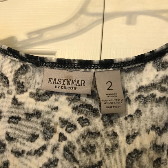 Chico’s Easy Wear gray leopard swing dress - Picture 2 of 4